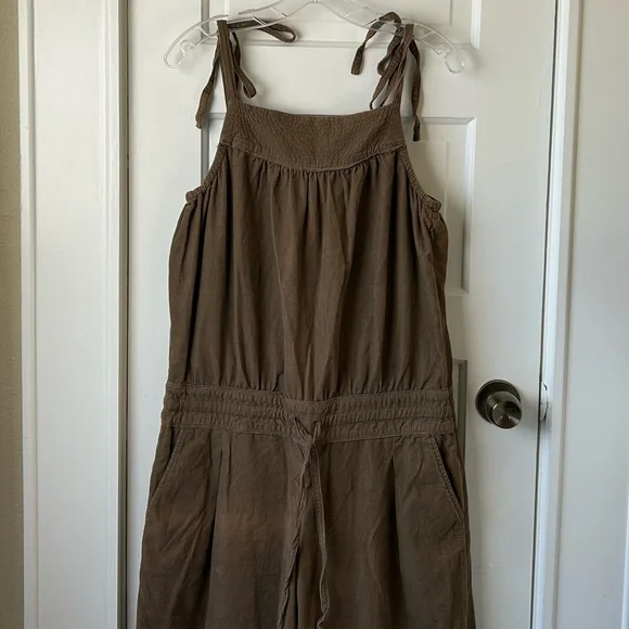 Anthropologie Brown Corduroy Jumpsuit - Picture 2 of 10